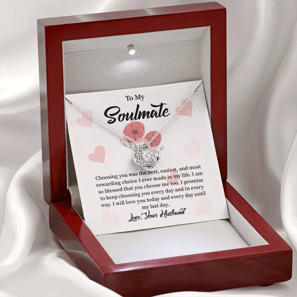 To My Soulmate Necklace for Women Gift From Husband You The Best My So