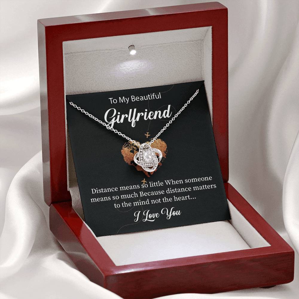 To My Gorgeous Beautiful Girlfriend Necklace With Message Card Long Di