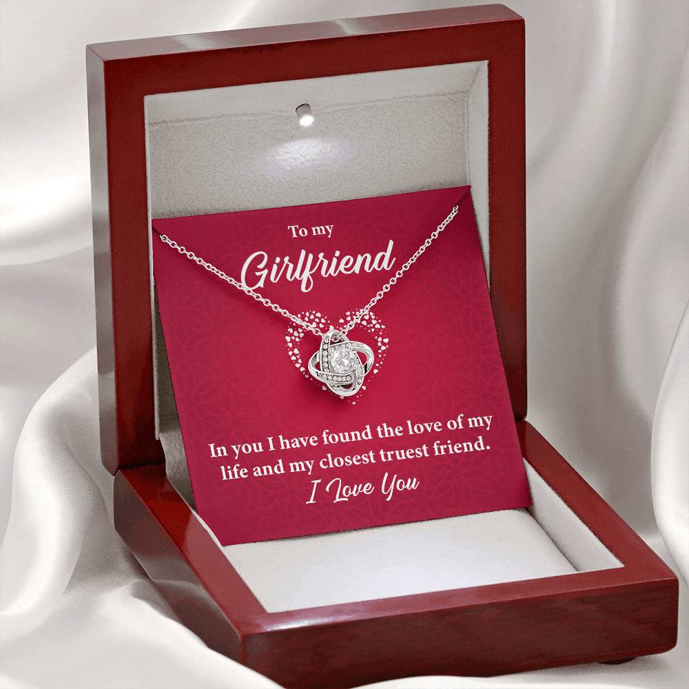 To My Truest Girlfriend Love Knot Necklace - My Gorgeous Girlfriend Ne