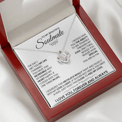 To My Beautiful Soulmate Necklace for Women, Girlfriend The Day