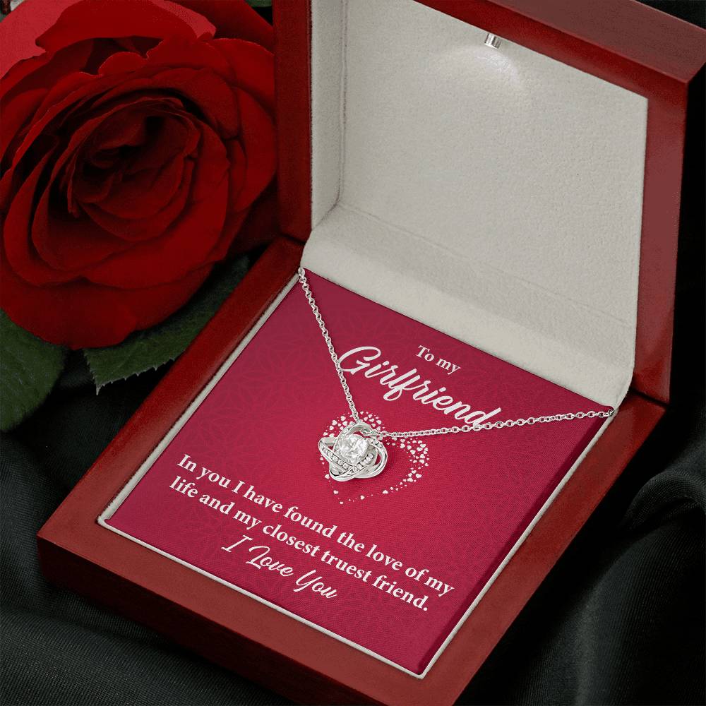 To My Truest Girlfriend Love Knot Necklace - My Gorgeous Girlfriend Ne