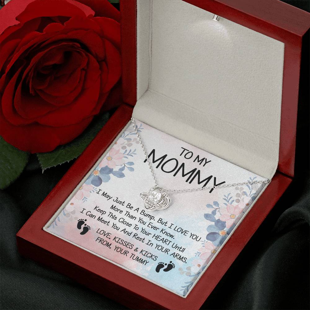 To My Mommy Gift Love Knot Necklace With Beautiful Message Card for Ne