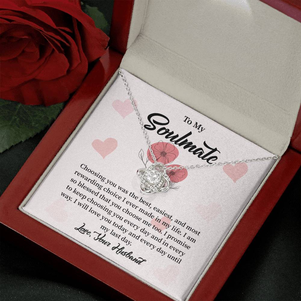 To My Soulmate Necklace for Women Gift From Husband You The Best My So