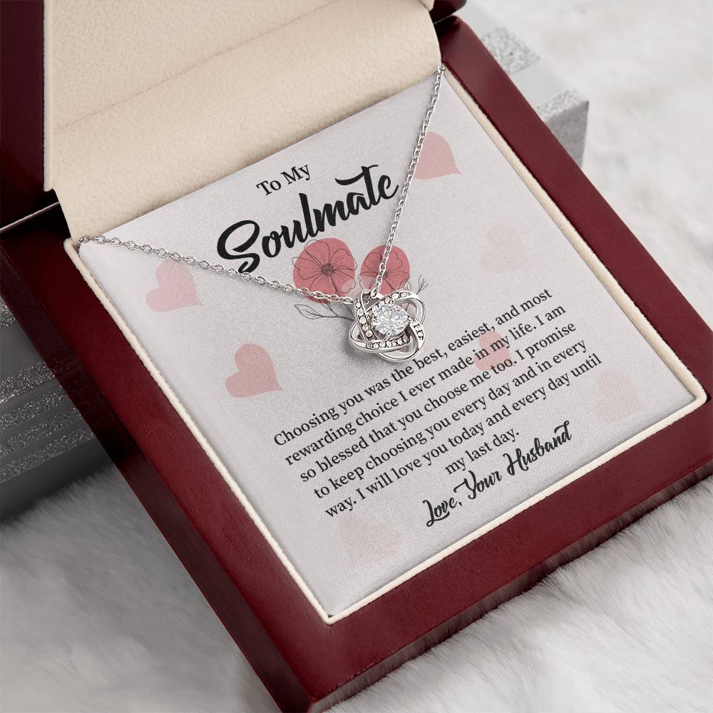 To My Soulmate Necklace for Women Gift From Husband You The Best My So