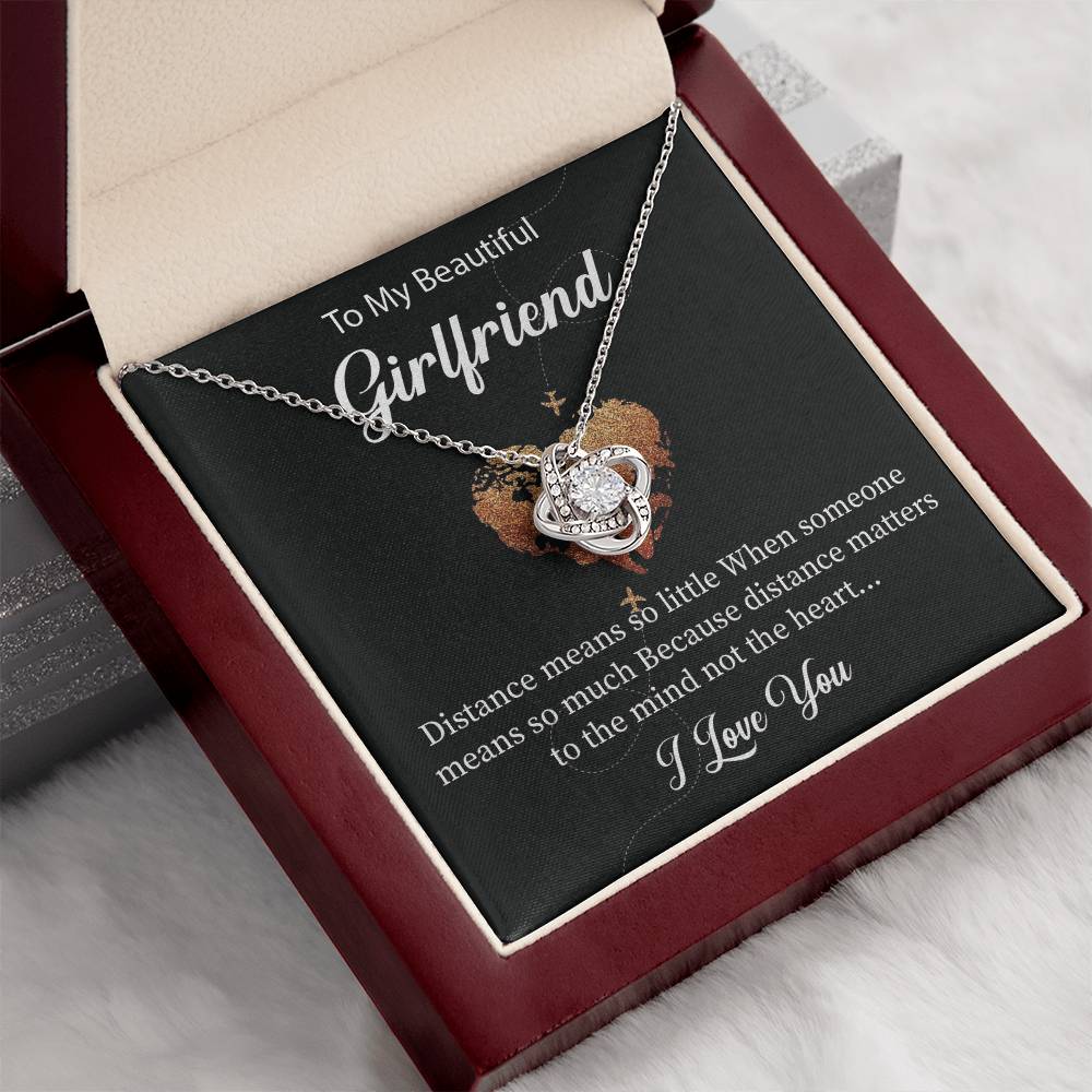 To My Gorgeous Beautiful Girlfriend Necklace With Message Card Long Di