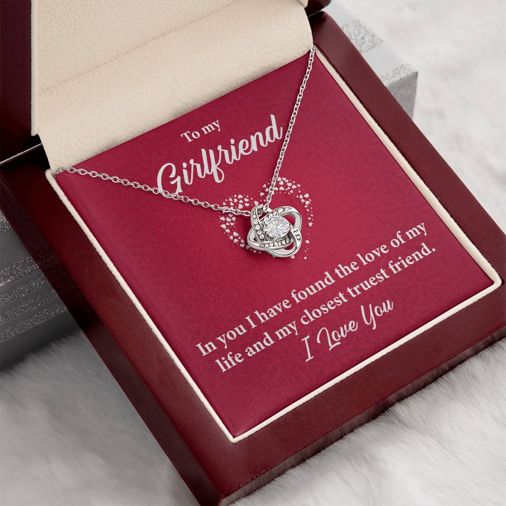 To My Truest Girlfriend Love Knot Necklace - My Gorgeous Girlfriend Ne