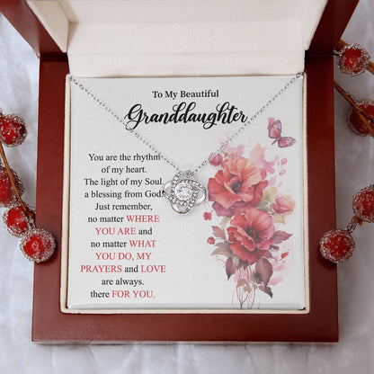 To My Beautiful Granddaughter Necklace from Grandma - Cute Message Car