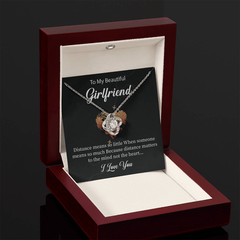 To My Gorgeous Beautiful Girlfriend Necklace With Message Card Long Di