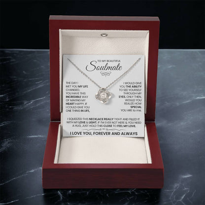 To My Beautiful Soulmate Necklace for Women, Girlfriend The Day