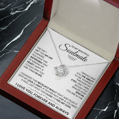 To My Beautiful Soulmate Necklace for Women, Girlfriend The Day