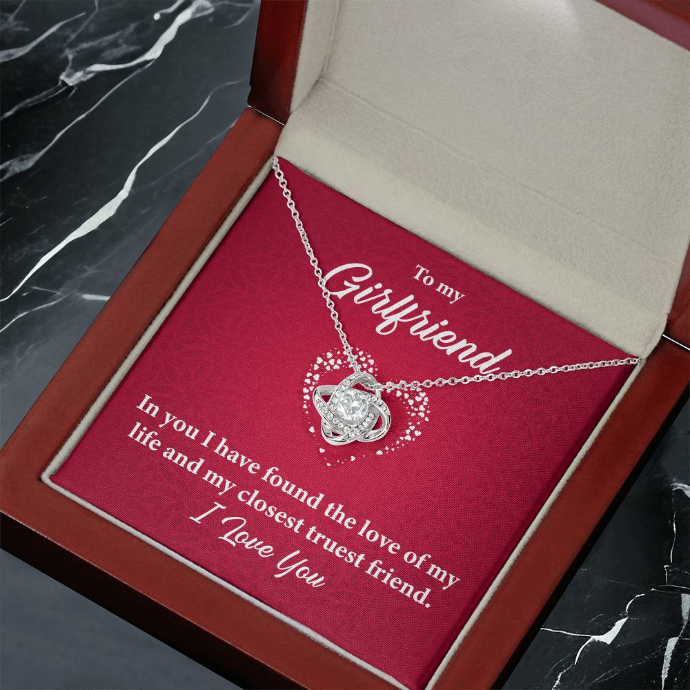 To My Truest Girlfriend Love Knot Necklace - My Gorgeous Girlfriend Ne