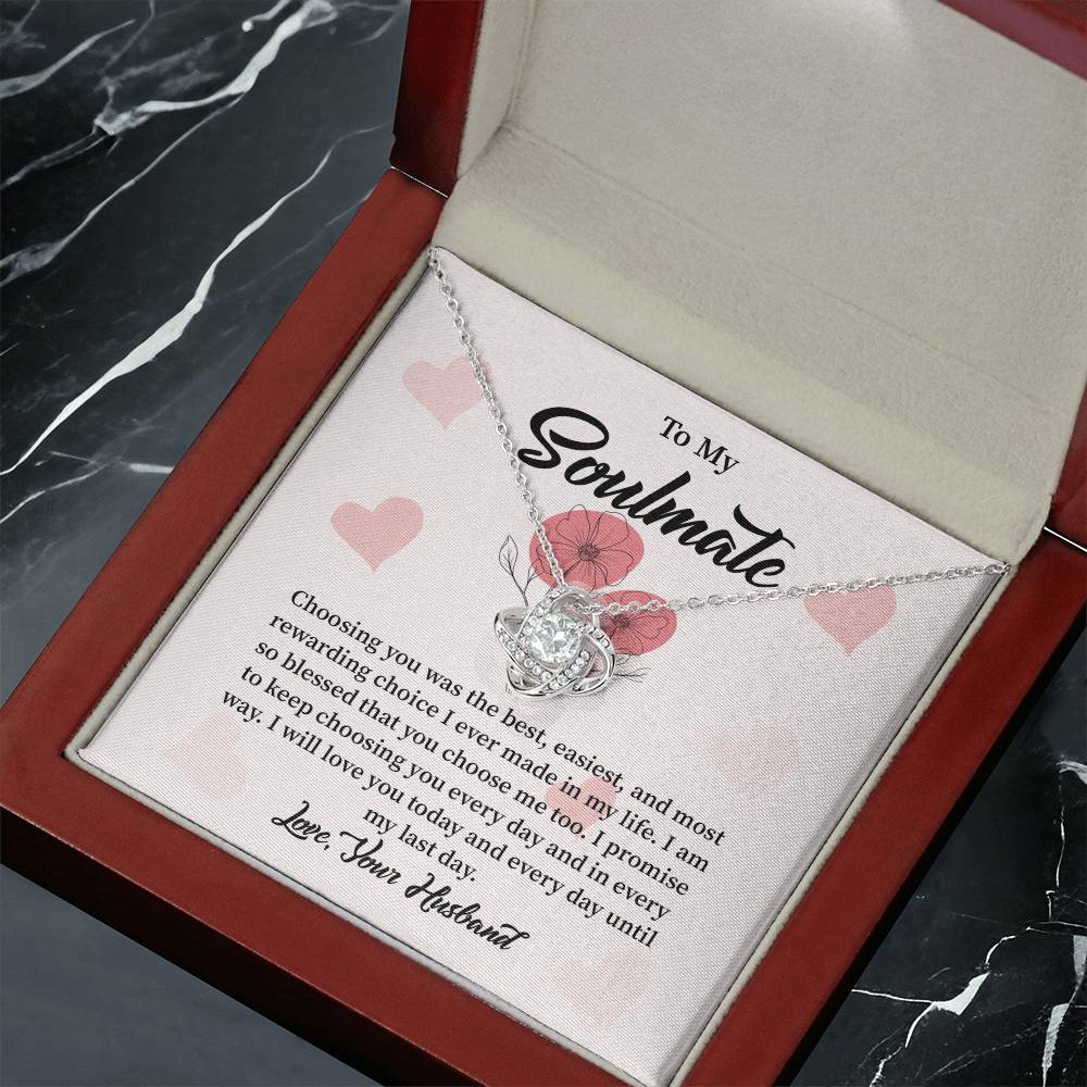 To My Soulmate Necklace for Women Gift From Husband You The Best My So