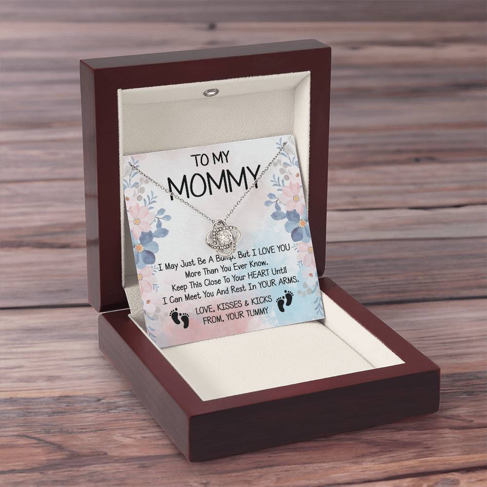 To My Mommy Gift Love Knot Necklace With Beautiful Message Card for Ne