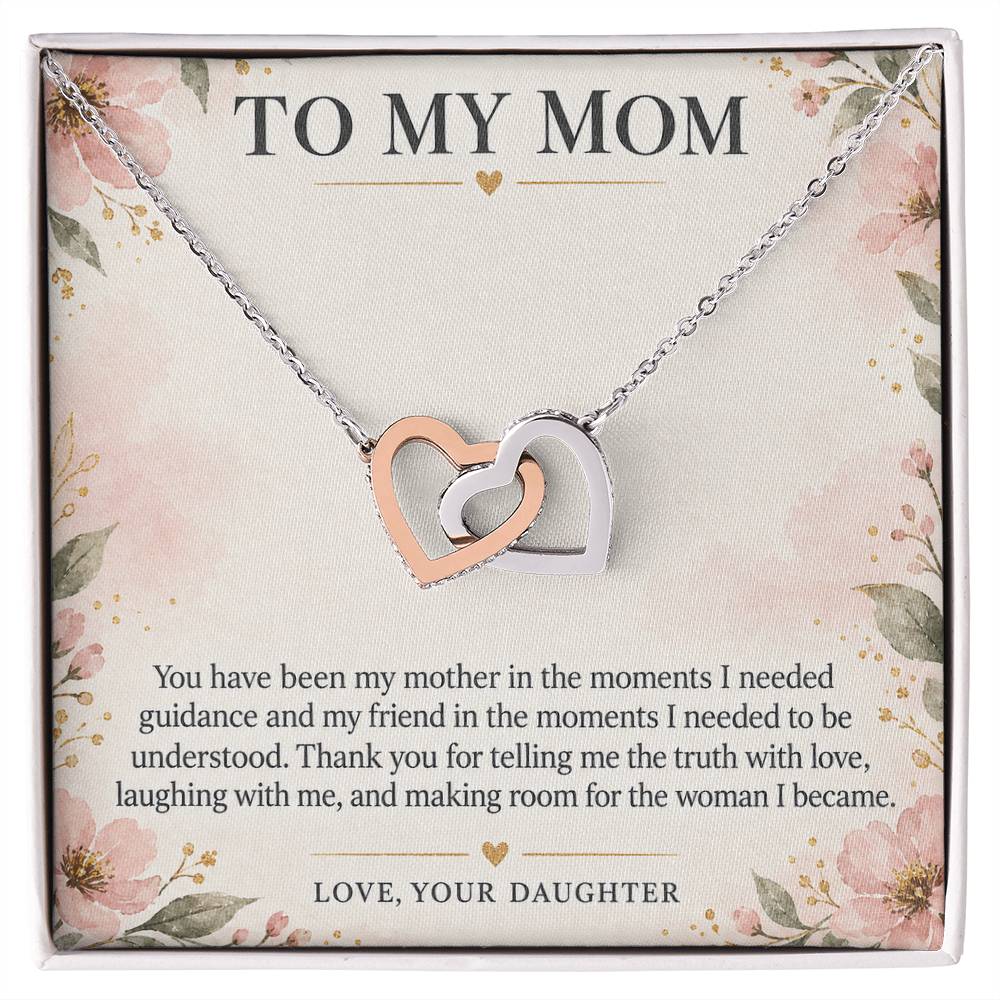 Interlocking Hearts Necklace for Mom – A Great Mother and My Best — product image 2
