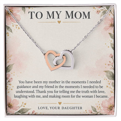 Interlocking Hearts Necklace for Mom – A Great Mother and My Best — product thumbnail 2