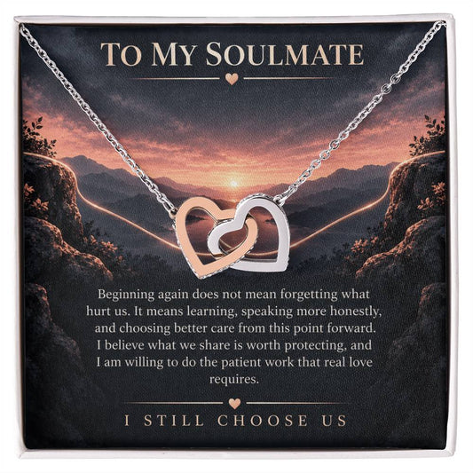 Interlocking Hearts Necklace for Soulmate – Let Us Begin Again
