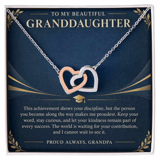 Interlocking Hearts Necklace for Granddaughter – Proud of the Woman