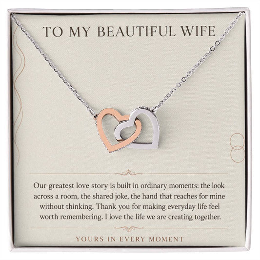 Interlocking Hearts Necklace for Wife from Husband – Everyday Love