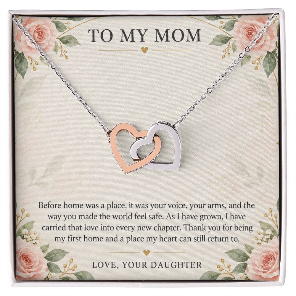 Interlocking Hearts Necklace for Mom from Daughter – My First Home — product image 2