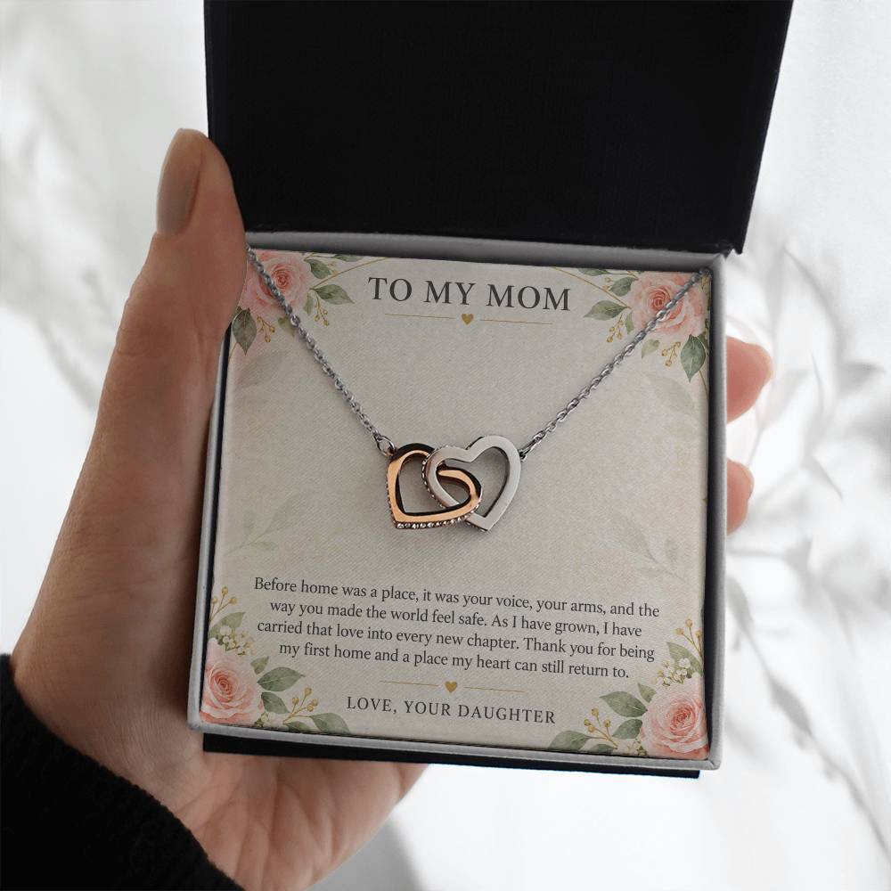 Interlocking Hearts Necklace for Mom from Daughter – My First Home — product image 4