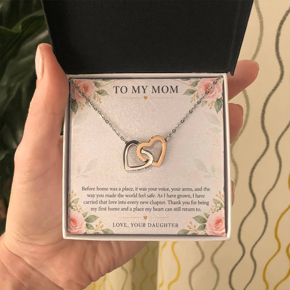 Interlocking Hearts Necklace for Mom from Daughter – My First Home — product image 5
