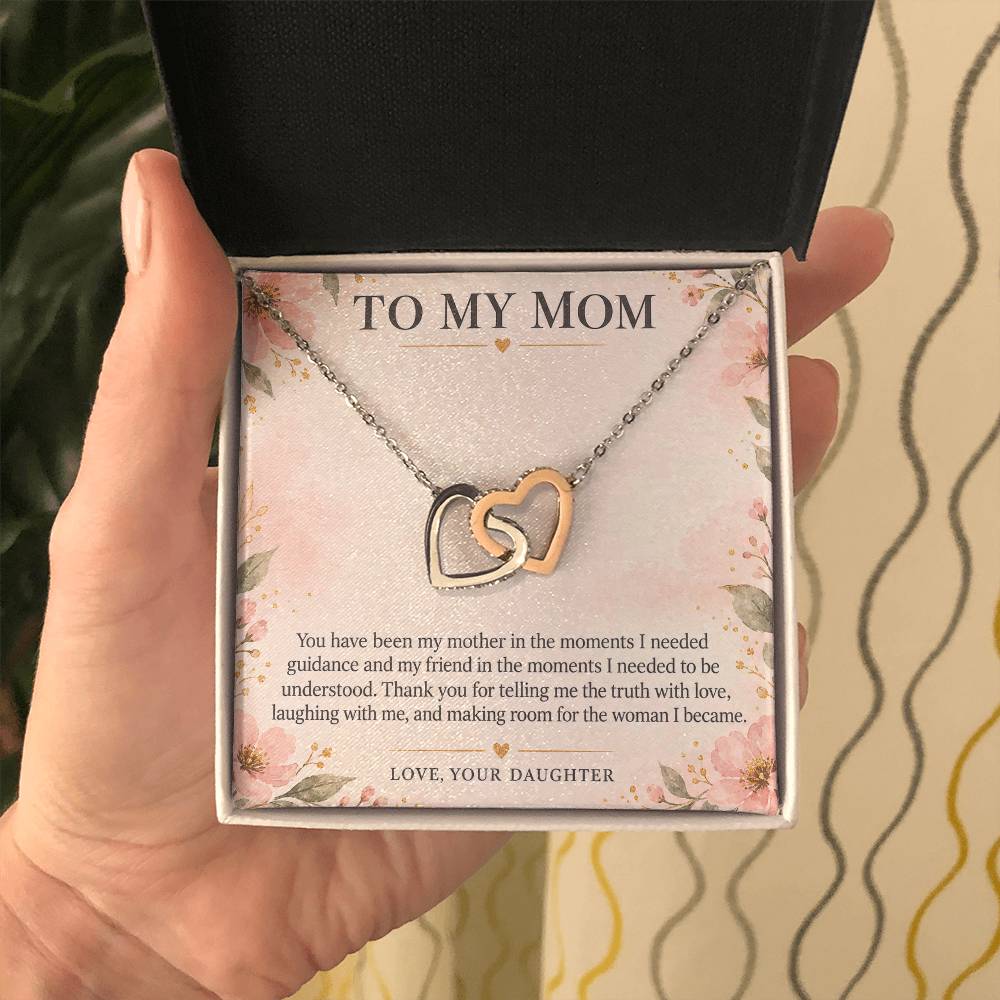 Interlocking Hearts Necklace for Mom – A Great Mother and My Best — product image 5