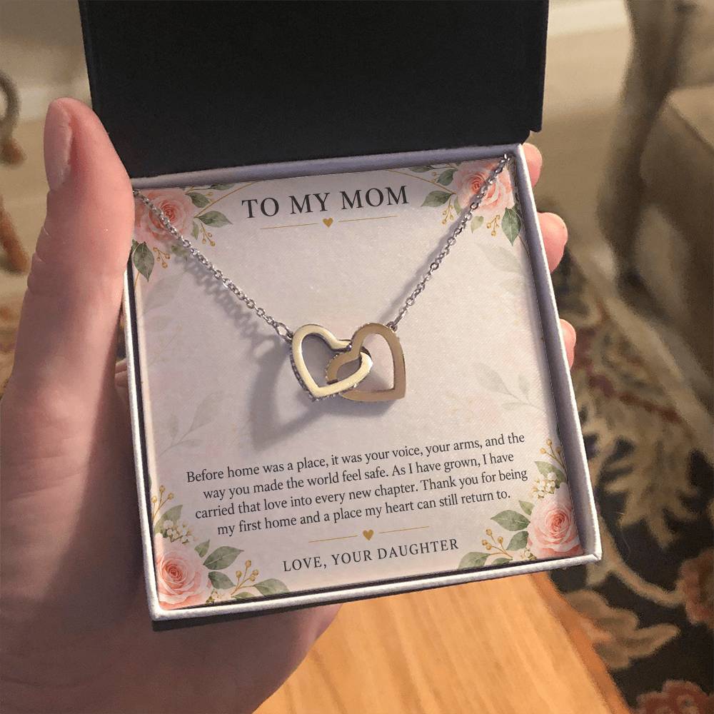 Interlocking Hearts Necklace for Mom from Daughter – My First Home — product image 6