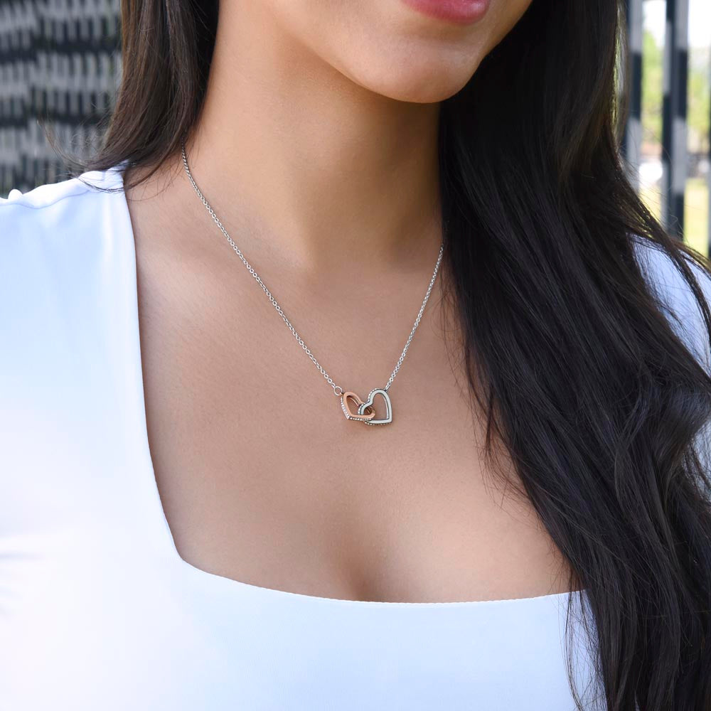 Interlocking Hearts Necklace for Wife – Meeting You Was Fate — product image 1