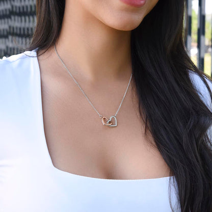 Interlocking Hearts Necklace for Wife – Meeting You Was Fate — product thumbnail 1