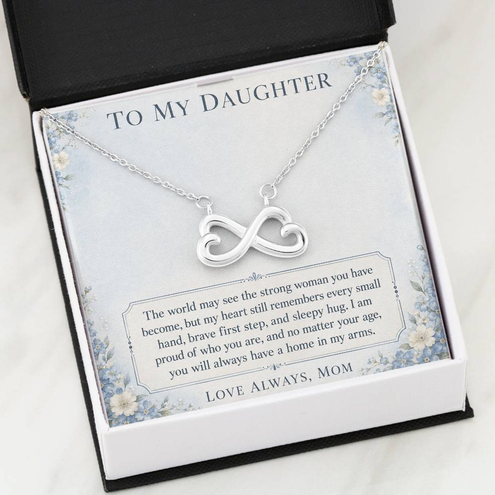 Heart & Infinity Necklace for Daughter – Always My Little Girl — product image 1