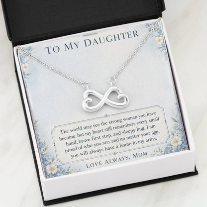 Heart & Infinity Necklace for Daughter – Always My Little Girl — product thumbnail 1