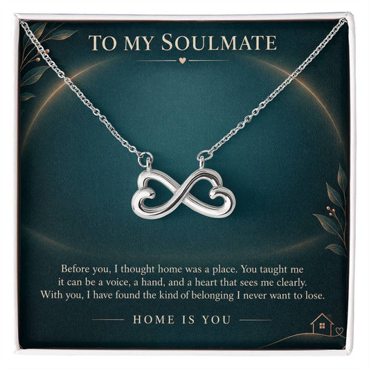 Heart & Infinity Necklace for Soulmate – My Heart Found Home