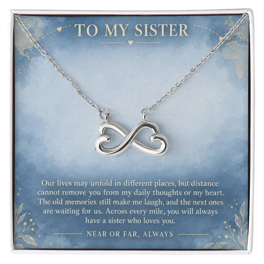 Heart & Infinity Necklace for Sister from Sister – Across Every Mile