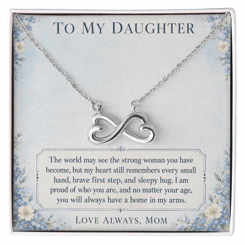 Heart & Infinity Necklace for Daughter – Always My Little Girl — product image 2