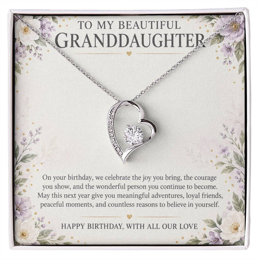 Forever Love Necklace for Granddaughter – Birthday Blessing From
