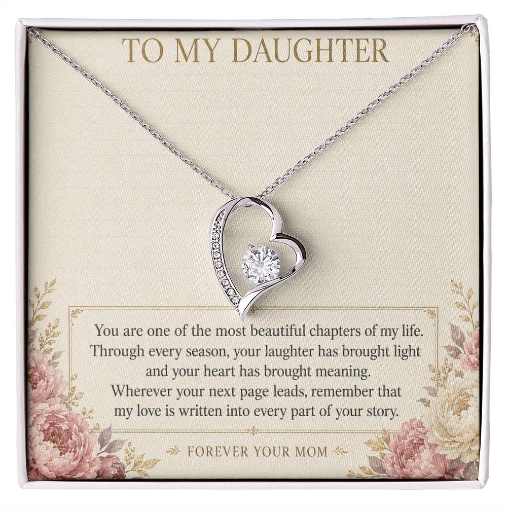 Forever Love Necklace for Daughter – Beautiful Chapter of My Life — product image 2