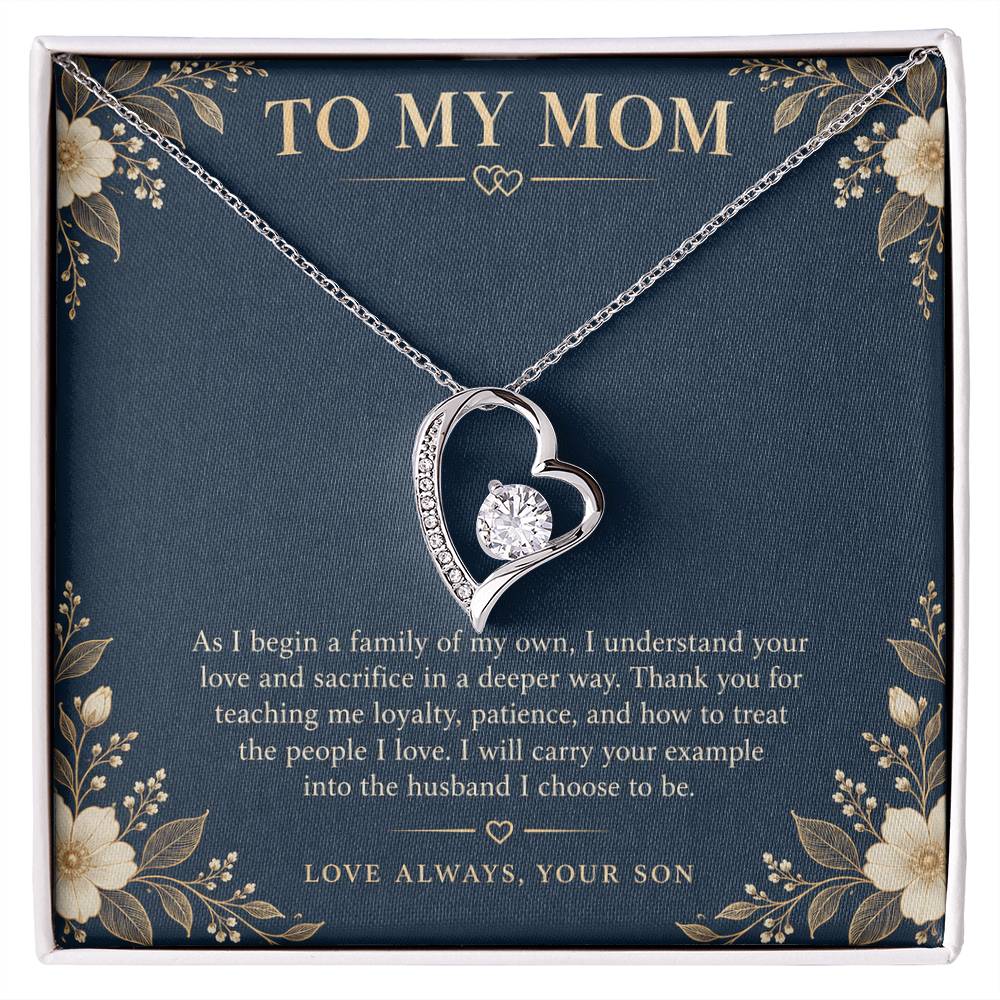 Forever Love Necklace for Mom from Son – Mother of the Groom Thank You — product image 2