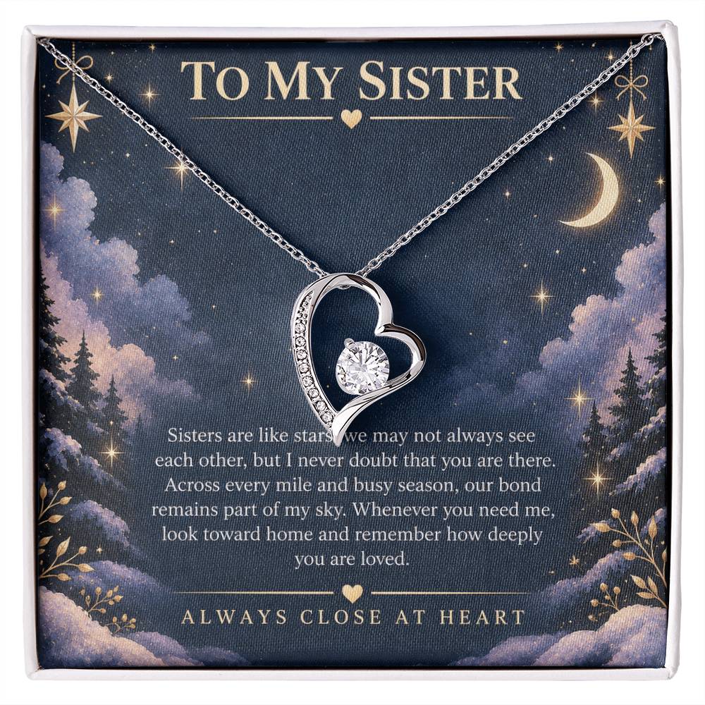 Forever Love Necklace for Sister from Sister – Sisters Are Like Stars — product image 2