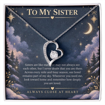 Forever Love Necklace for Sister from Sister – Sisters Are Like Stars — product thumbnail 2