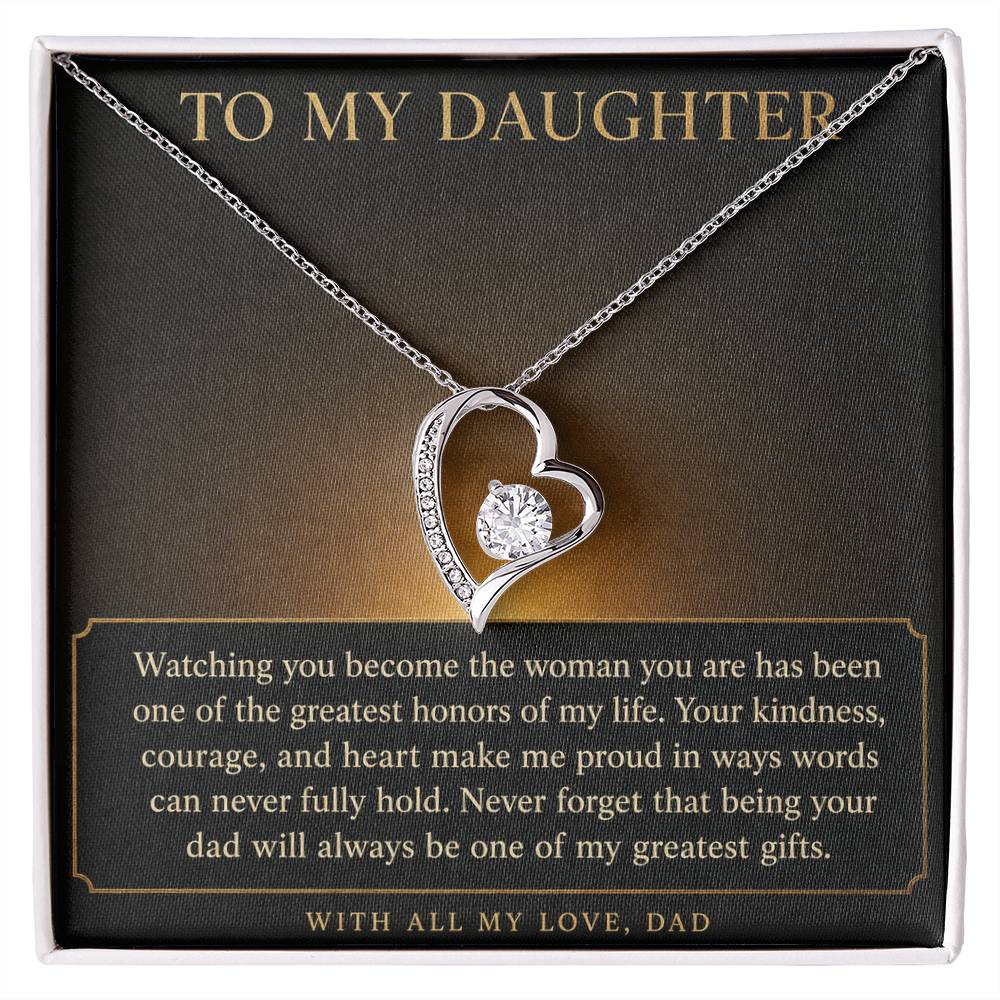 Forever Love Necklace for Daughter from Dad – My Greatest Pride — product image 2