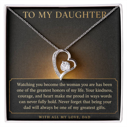 Forever Love Necklace for Daughter from Dad – My Greatest Pride — product thumbnail 2