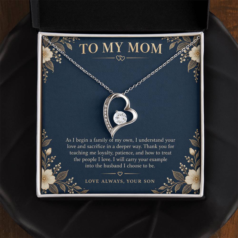 Forever Love Necklace for Mom from Son – Mother of the Groom Thank You — product image 4