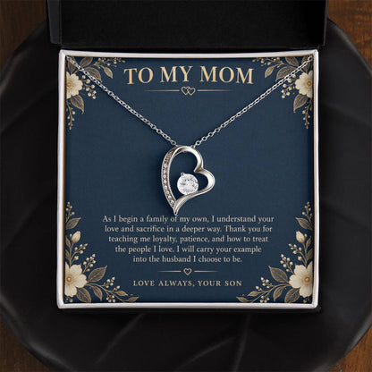 Forever Love Necklace for Mom from Son – Mother of the Groom Thank You — product thumbnail 4