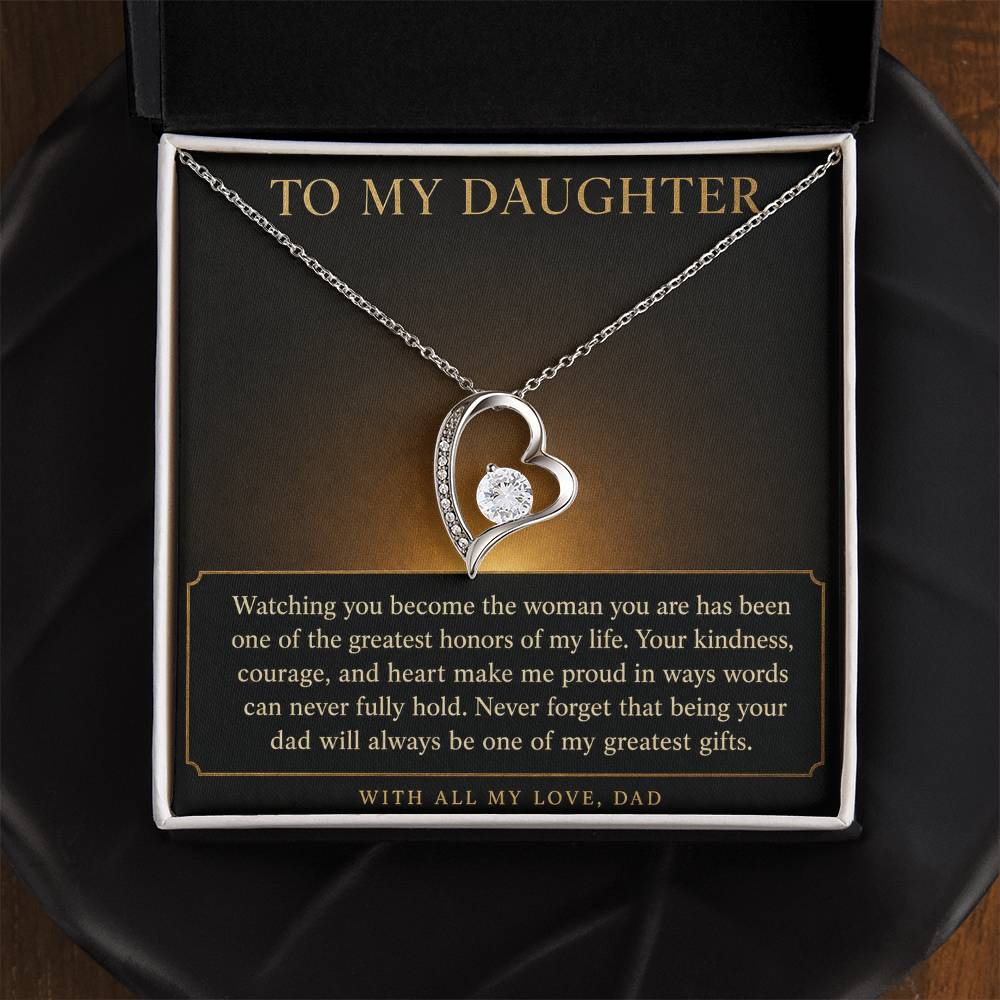 Forever Love Necklace for Daughter from Dad – My Greatest Pride — product image 4