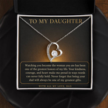 Forever Love Necklace for Daughter from Dad – My Greatest Pride — product thumbnail 4