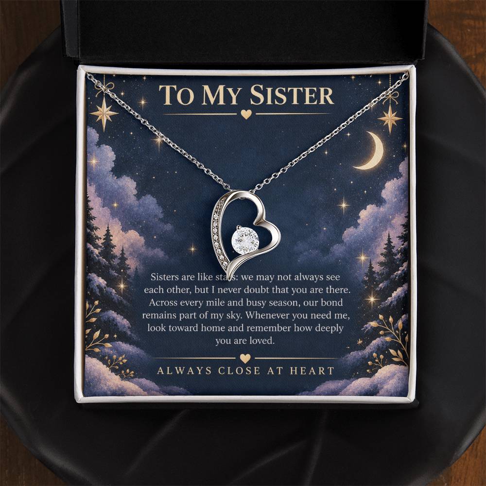 Forever Love Necklace for Sister from Sister – Sisters Are Like Stars — product image 4