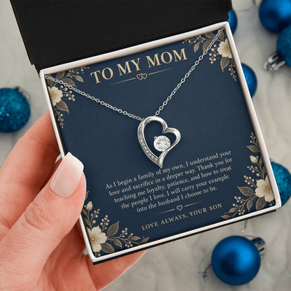 Forever Love Necklace for Mom from Son – Mother of the Groom Thank You — product thumbnail 5