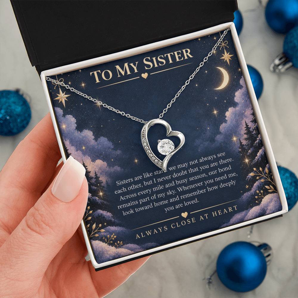 Forever Love Necklace for Sister from Sister – Sisters Are Like Stars — product image 5