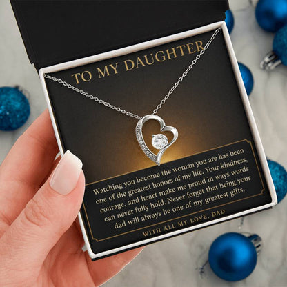 Forever Love Necklace for Daughter from Dad – My Greatest Pride — product thumbnail 5