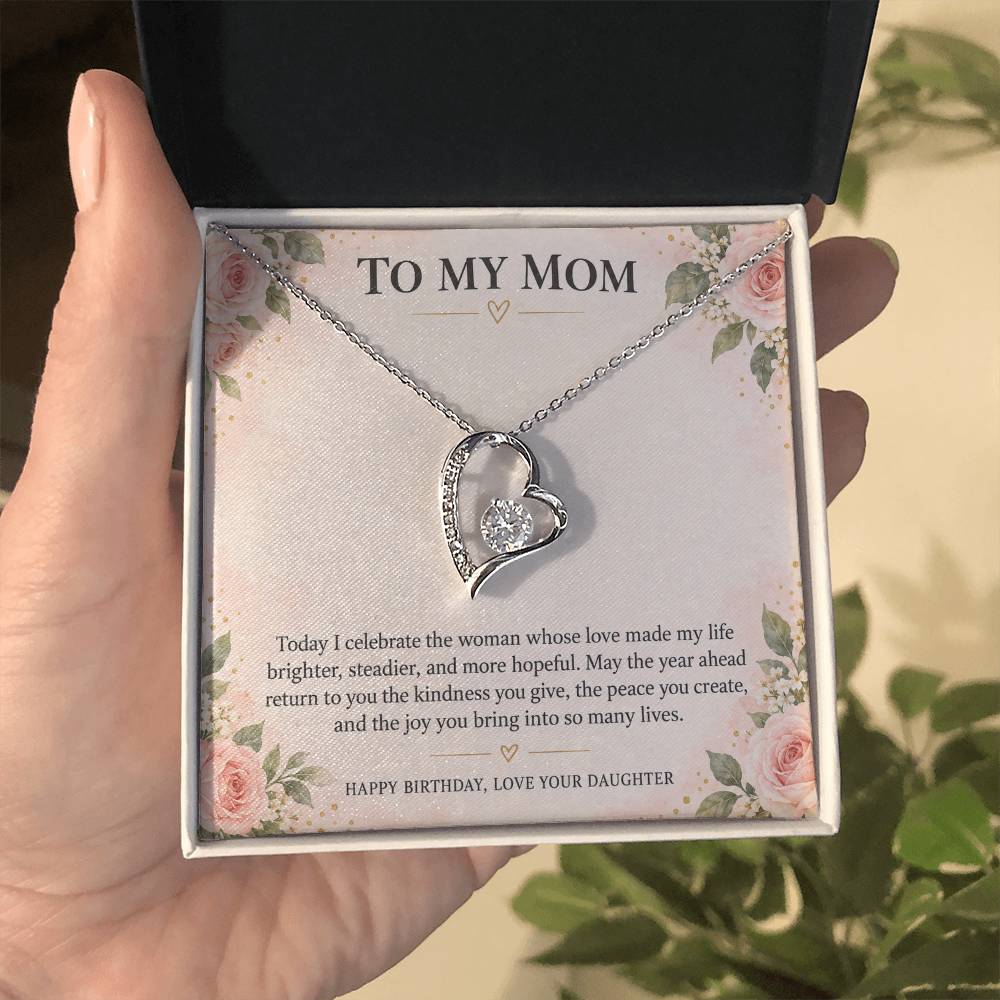 Forever Love Necklace for Mom from Daughter – Birthday Love for Mom — product image 3